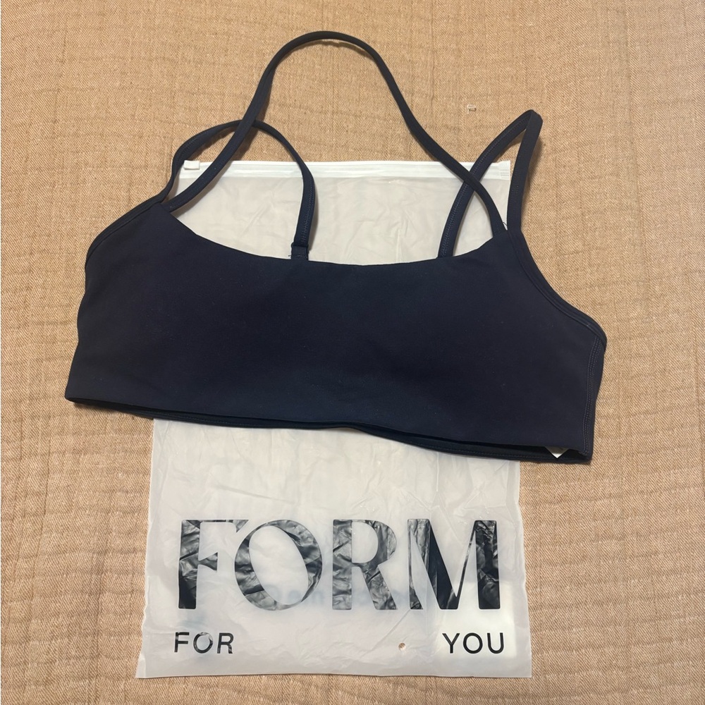 FORM Navy Double Strap Sports bra